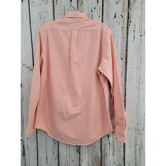 CLD Men's Medium Ralph Lauren Light Orange Spring Cotton Dress Shirt Button Down - Picture 5 of 9